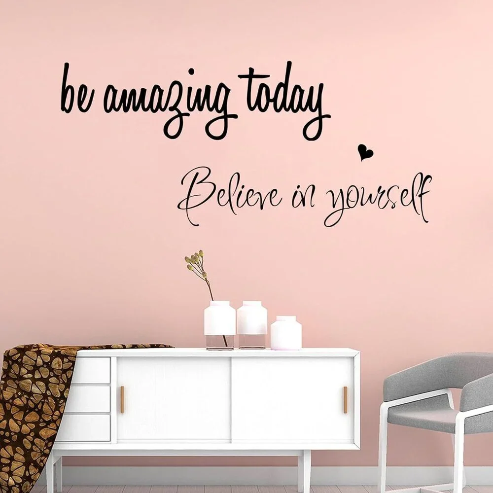 Stylish Glitter Bubble Motivational Wall Decals - 4 Sheets for DIY Decoration